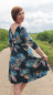 Preview: Eigenproduktion Hortensien French Terry,  Holly Magic von Graustufen-Stoffe