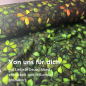 Preview: Bio Viskosejersey mit Überbreite: Eigenproduktion Velvet Blossom green (Bordüre) von Graustufen-Stoffe