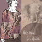 Preview: Charitystoff: "This time for Afrika" the power of Love - Eigenproduktion von Graustufen-Stoffe auf Baumwolljersey