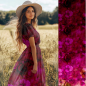 Preview: Bio Viskosejersey mit Überbreite (Stoffbreite ca. 170 cm): Eigenproduktion Blossom Berry (Bordüre) von Graustufen-Stoffe