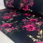 Preview: French Terry: Eigenproduktion "Flowers of the Night " von Graustufen-Stoffe