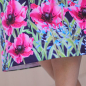 Preview: Bordüren Jersey Stoff in blau fuchsia