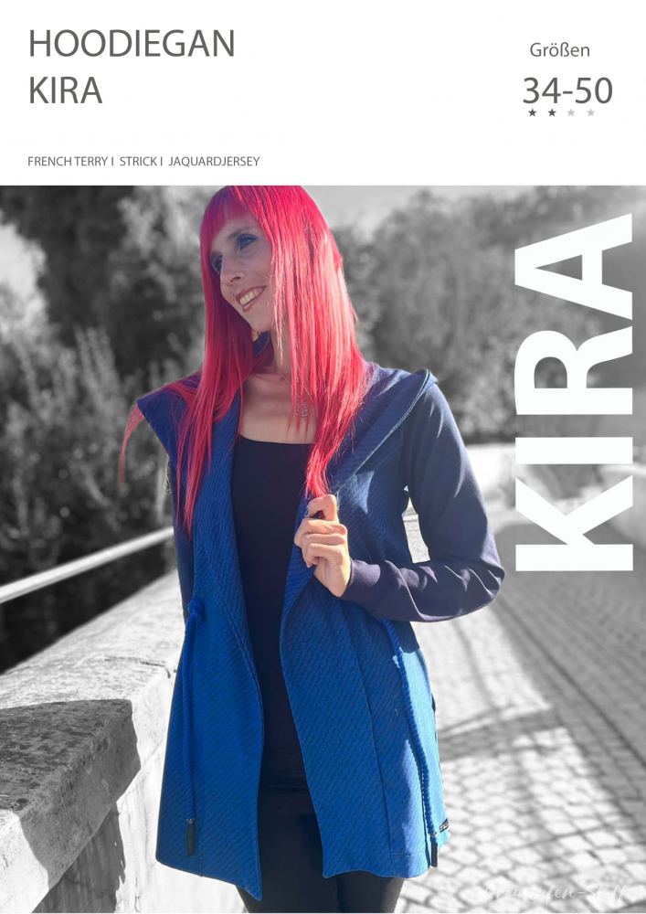 HOODIEGAN	KIRA,  GR. 34-50  EBOOK UND SCHNITTMUSTER