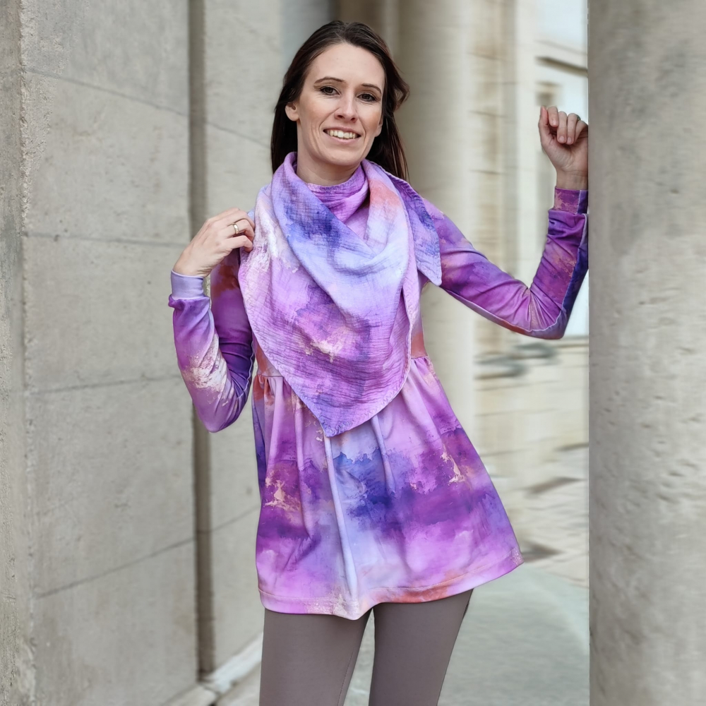 Mermaid Grunge  Eigenproduktion von Graustufen-Stoffe