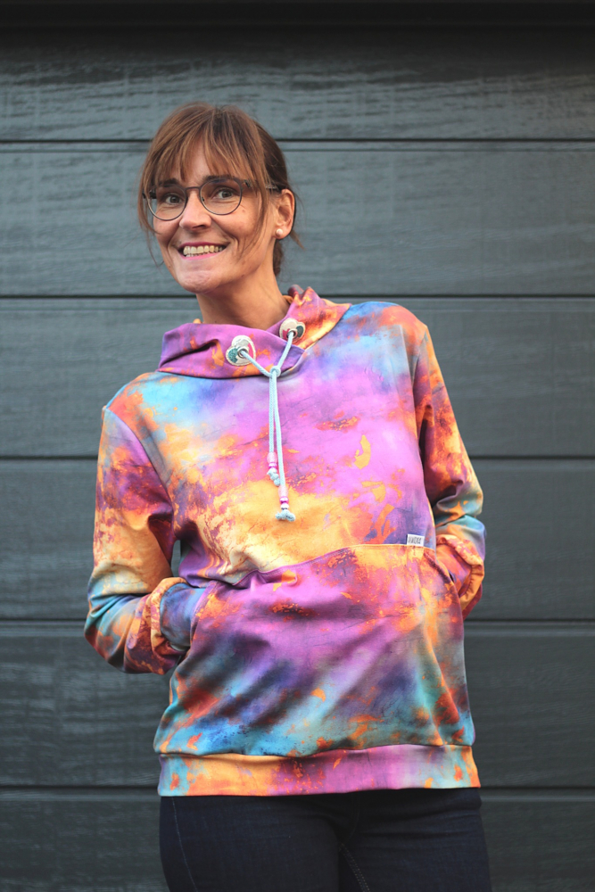 Mermaid Grunge  Eigenproduktion von Graustufen-Stoffe