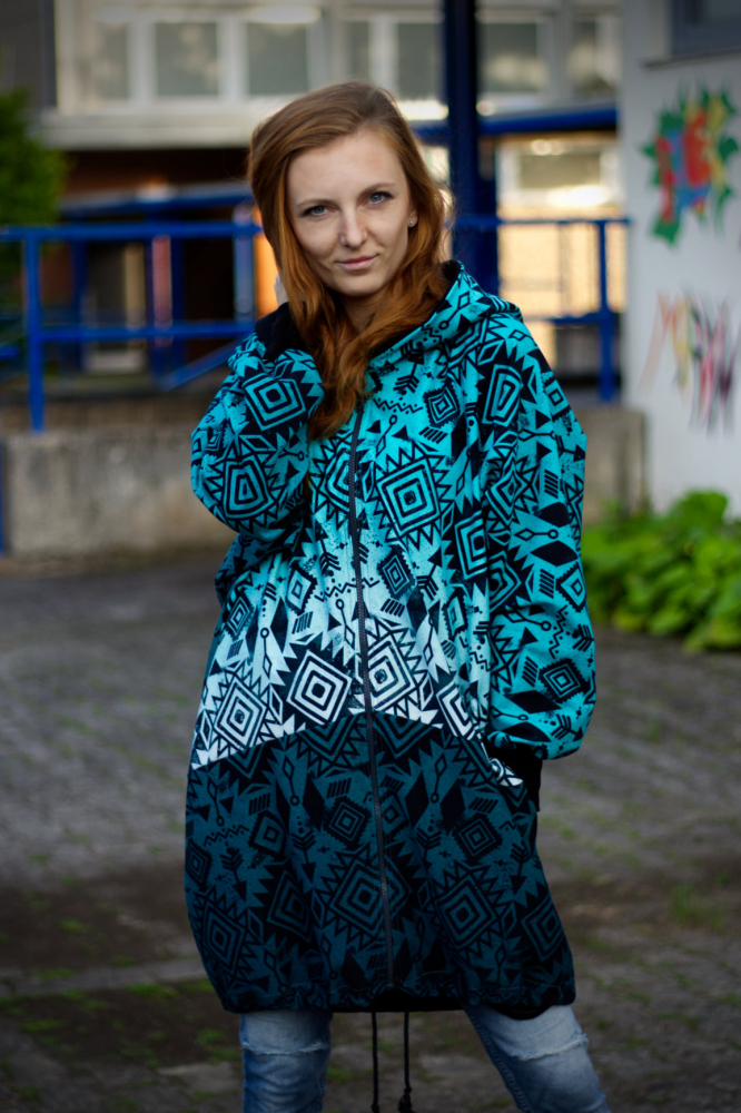 Bio Viskosejersey mit Überbreite: Eigenproduktion Spirit Bordüre von Graustufen-Stoffe