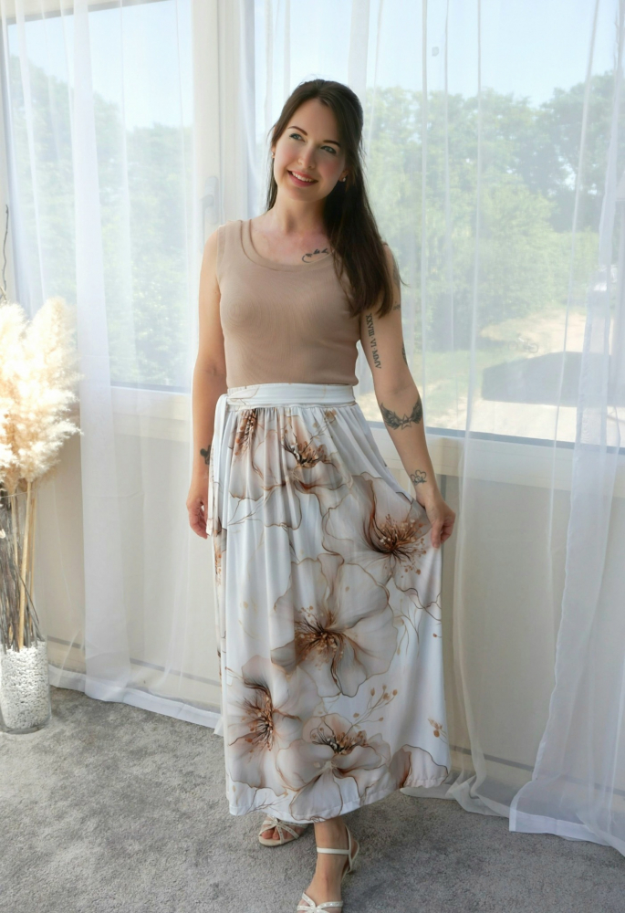 Rib Jersey: Sand Beige
