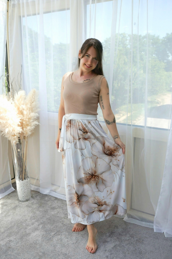 Rib Jersey: Sand Beige