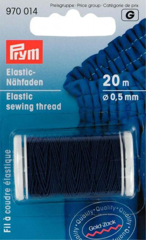 Elastic-Nähfaden 0,5mm, marine, Prym