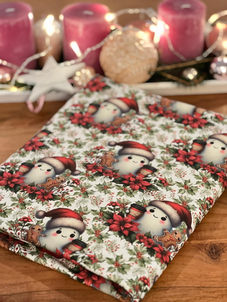 Christmas Hui Buh - Eigenproduktion von Graustufen-Stoffe