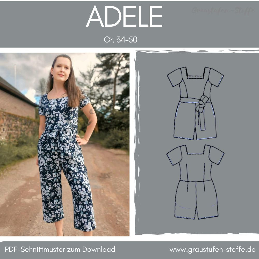Schnittmuster Jumpsuit „Adele“ als E-Book