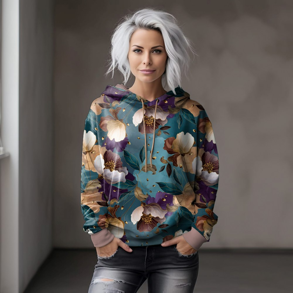 Wochenend-Aktion: Vintage Flowers First Love Kollektion - Eigenproduktion von Graustufen-Stoffe