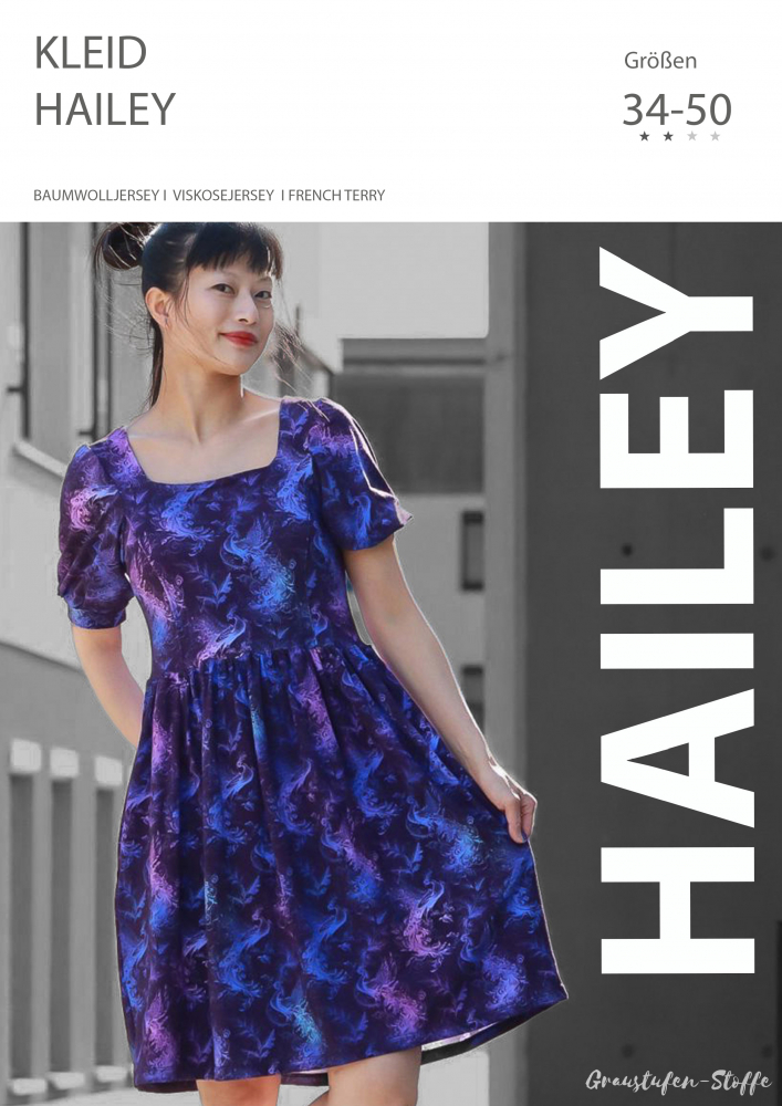 PDF-Schnittmuster: Kleid Hailey in den Gr. 34 - 50