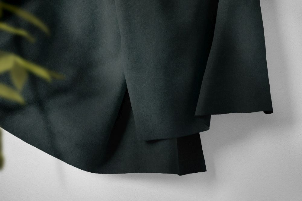 Reststück 200 cm, Schwarz - Bio-Bündchen