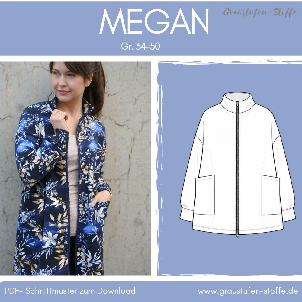 Schnittmuster Jacke  „Megan" als Ebook