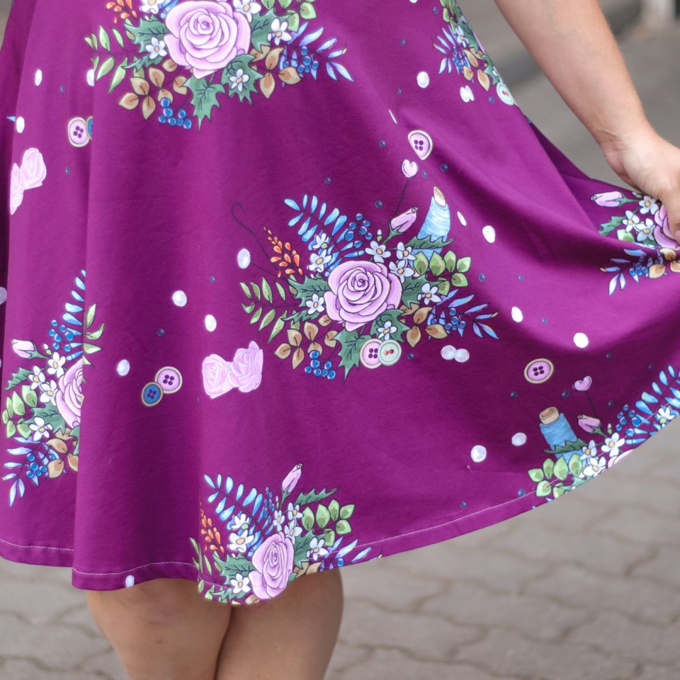 Eigenproduktion Sewing Love von Graustufen-Stoffe auf Baumwolljersey