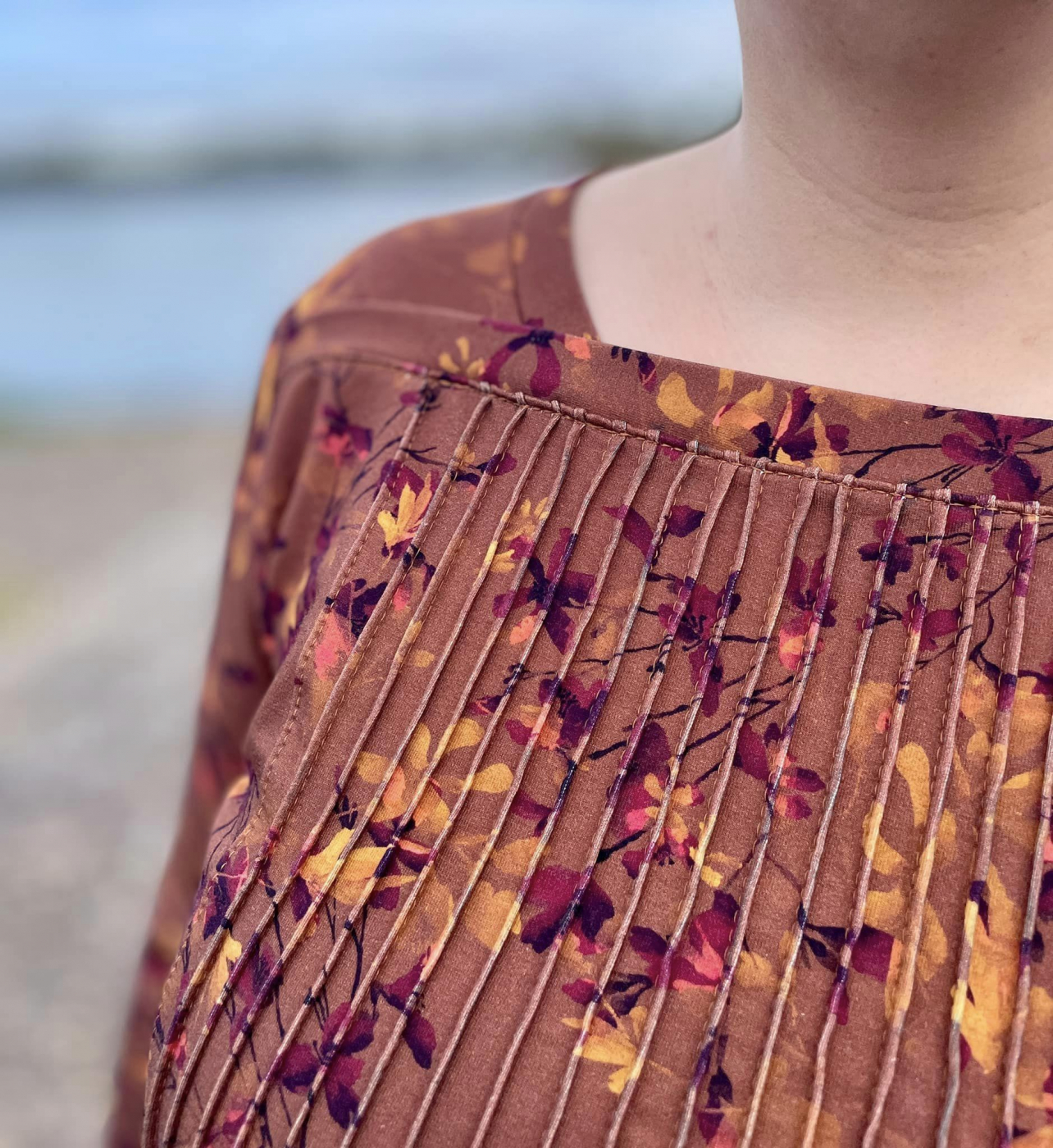 Arya cognac, Sommersweat / French Terry, exklusive Eigenproduktion von Graustufen-Stoffe