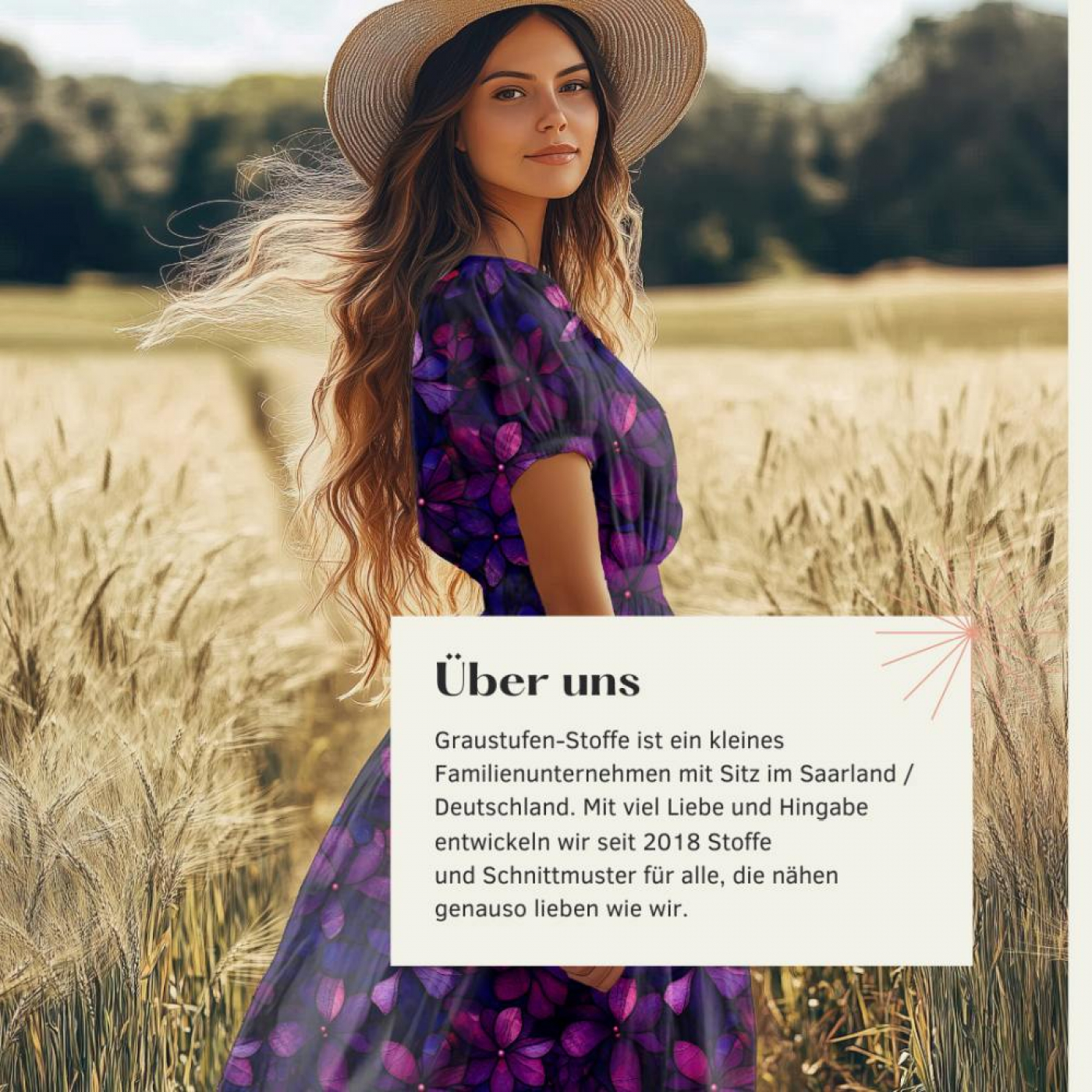 Bio Viskosejersey mit Überbreite: Eigenproduktion Velvet Blossom  (Bordüre) von Graustufen-Stoffe