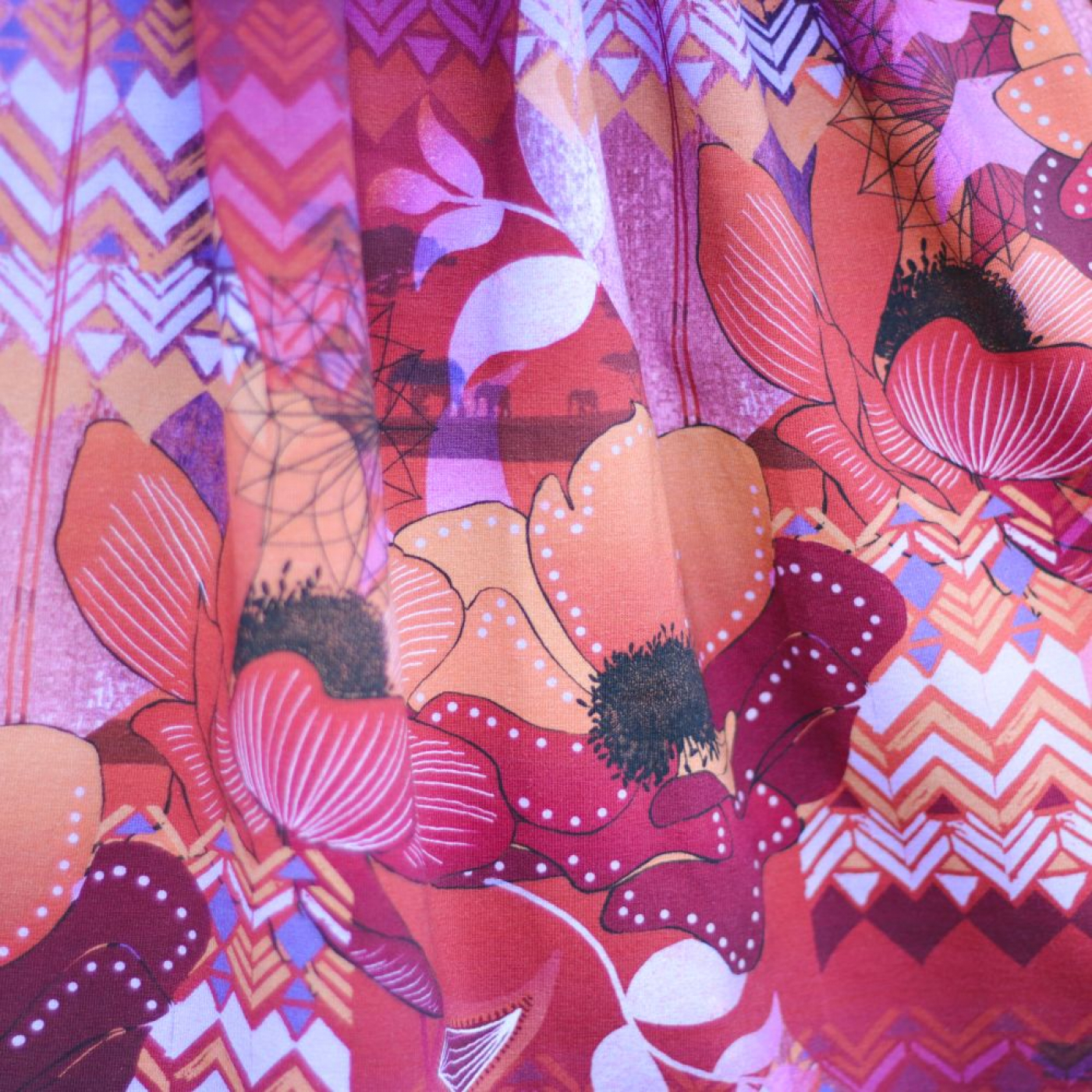 Weicher Jersey Stoff im Boho Stil