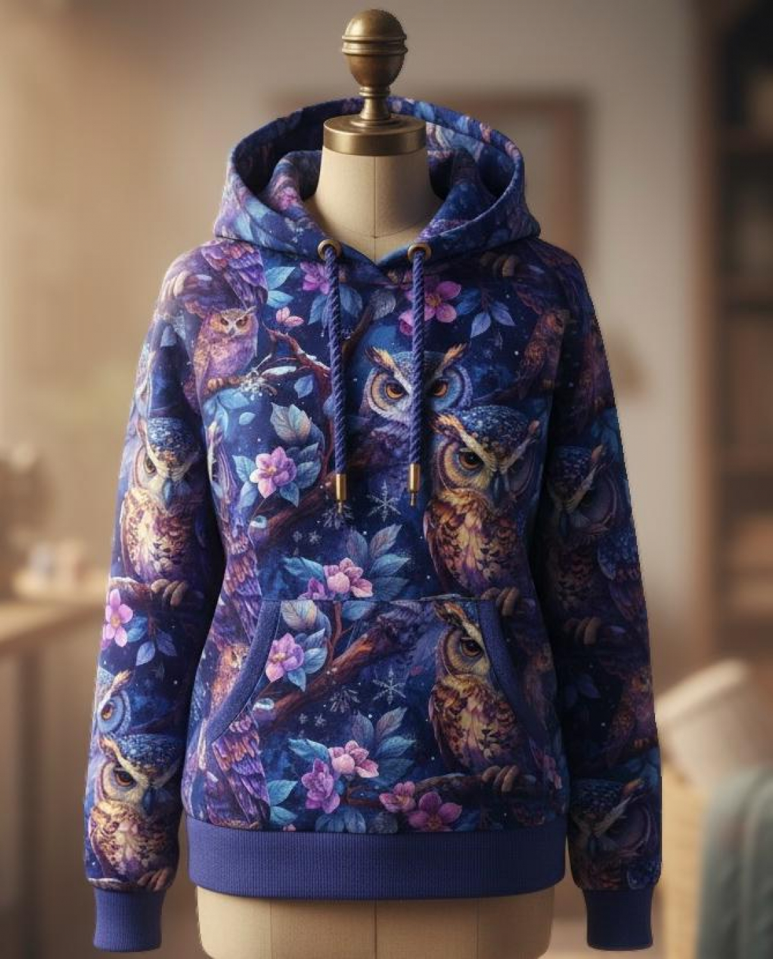 Owls  - Eigenproduktion von Graustufen-Stoffe