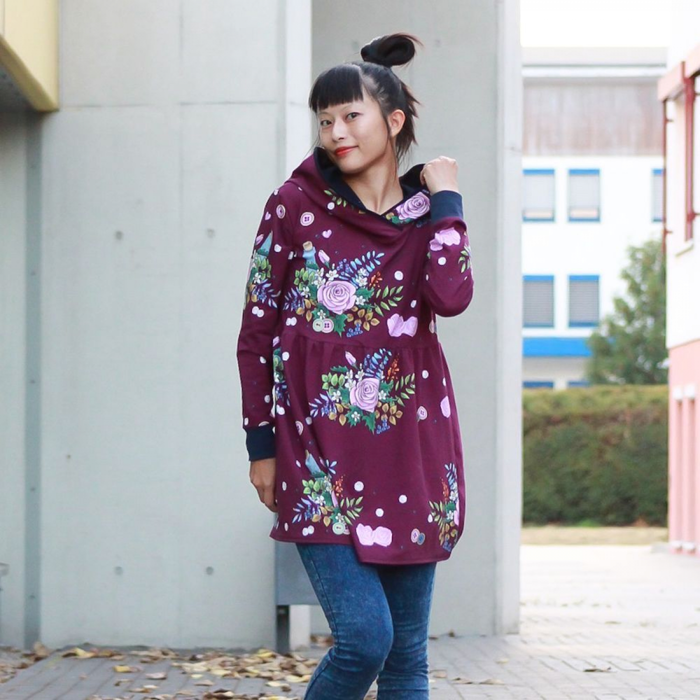 Eigenproduktion Sewing Love von Graustufen-Stoffe auf Baumwolljersey