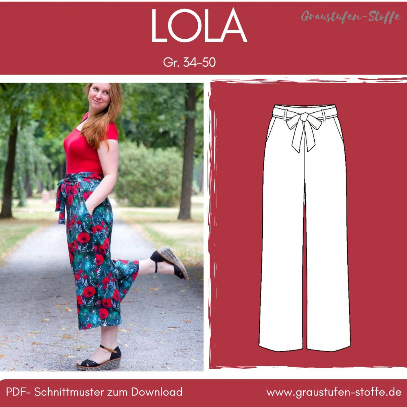 PDF-Schnittmuster Culotte Lola, GR. 34-50