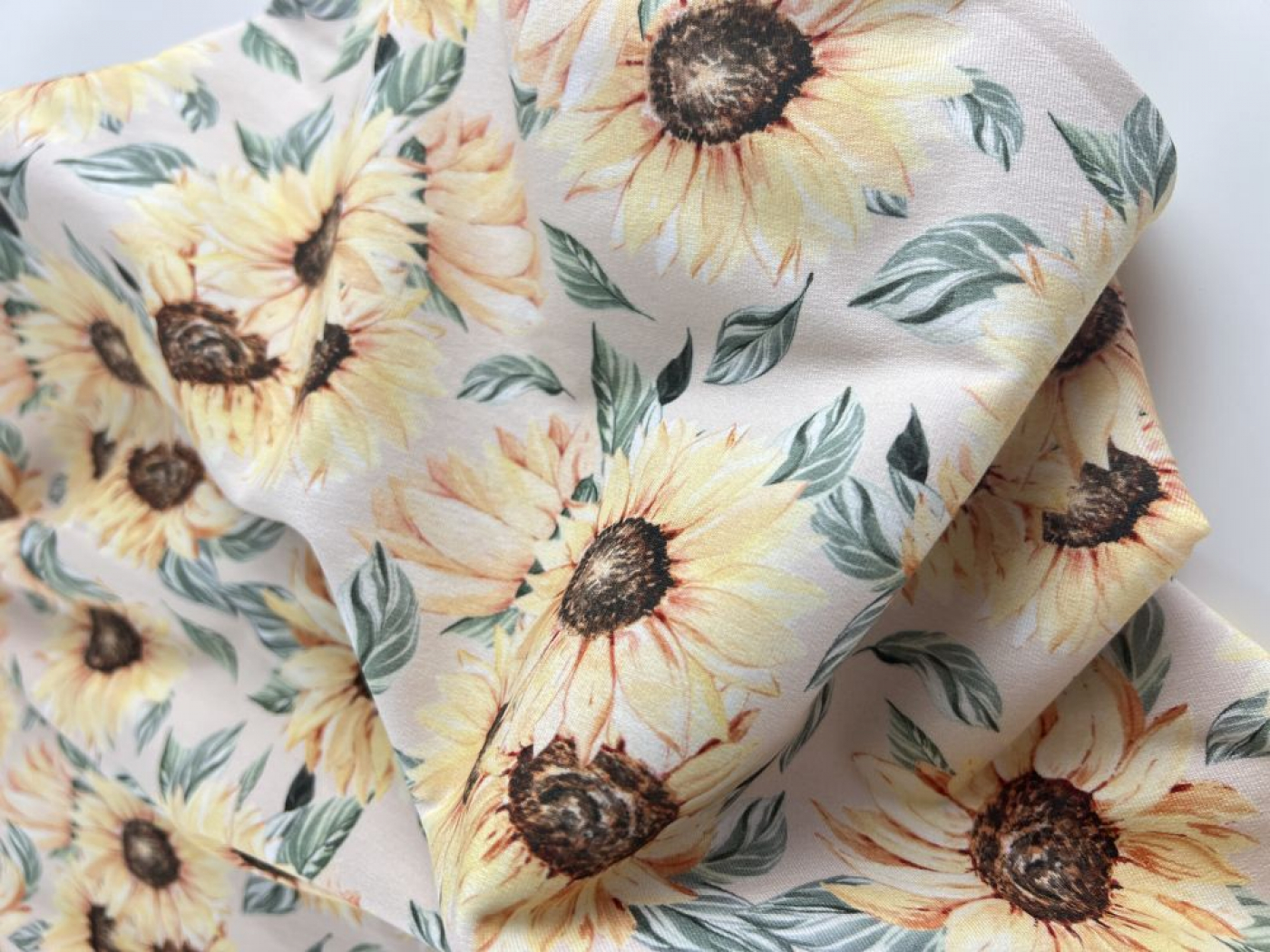 Sonnenblumen - French Terry - vanille