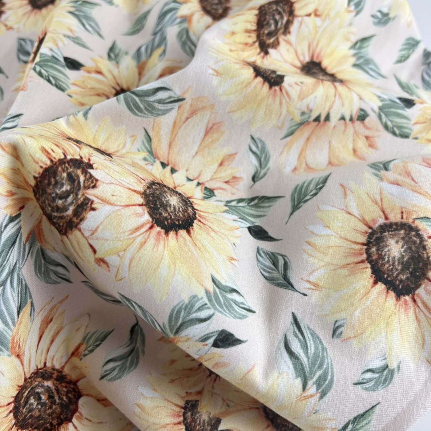 Sonnenblumen - French Terry - vanille