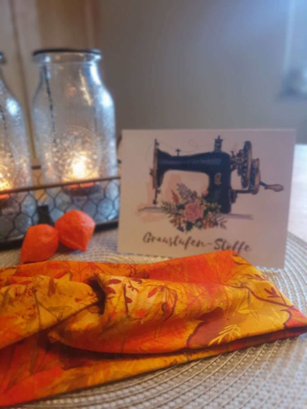French Terry Stoff Eigenproduktion: Indian Summer