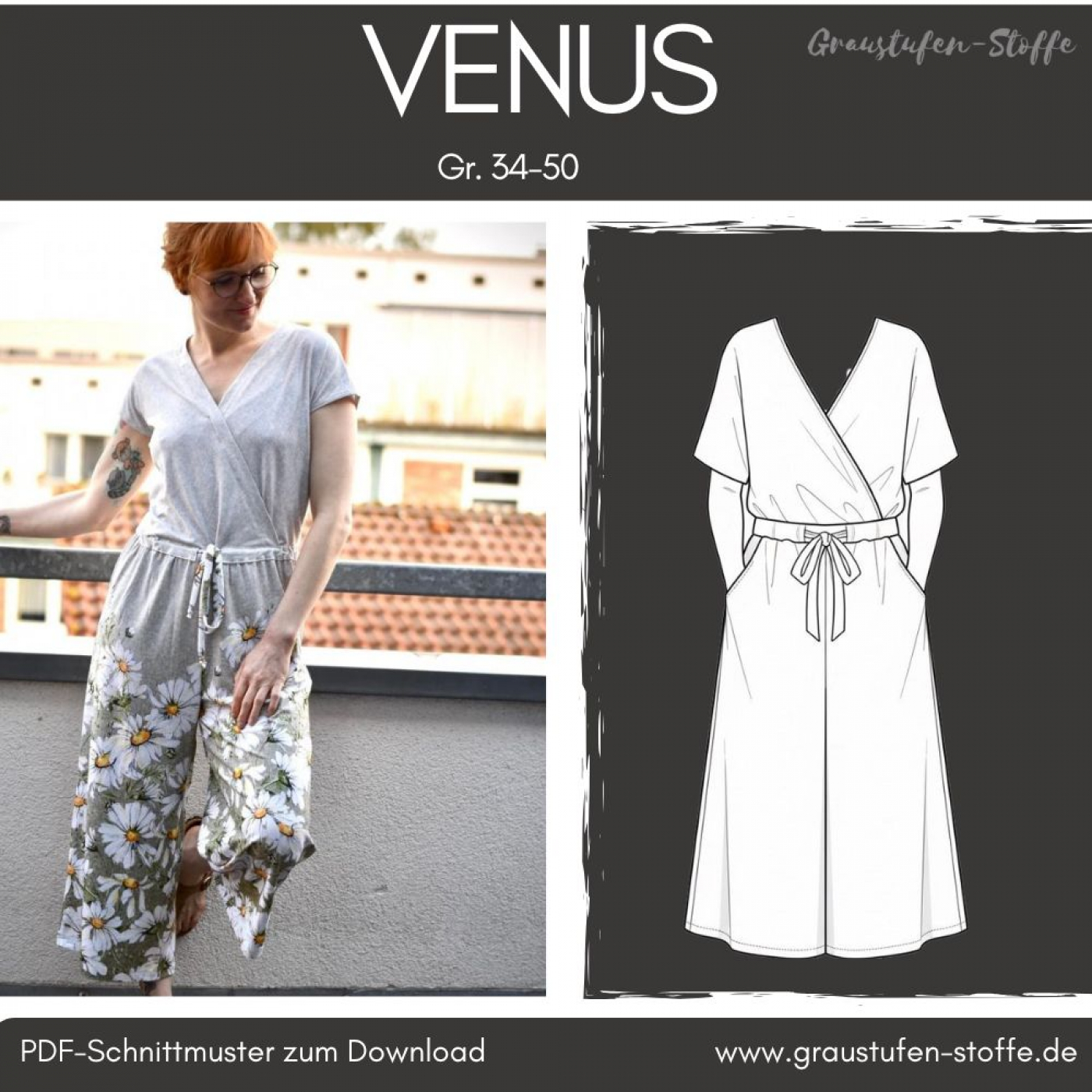 PDF-Schnittmuster Jumpsuit Venus, GR. 34-50