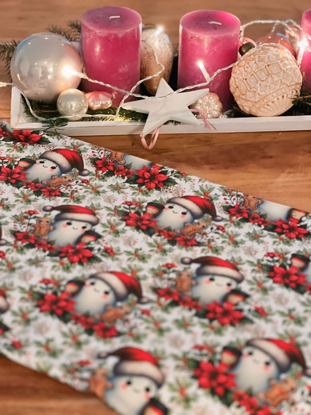 Christmas Hui Buh - Eigenproduktion von Graustufen-Stoffe