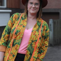 French Terry Sweatstoff Eigenproduktion: Dahlia von Graustufen-Stoffe